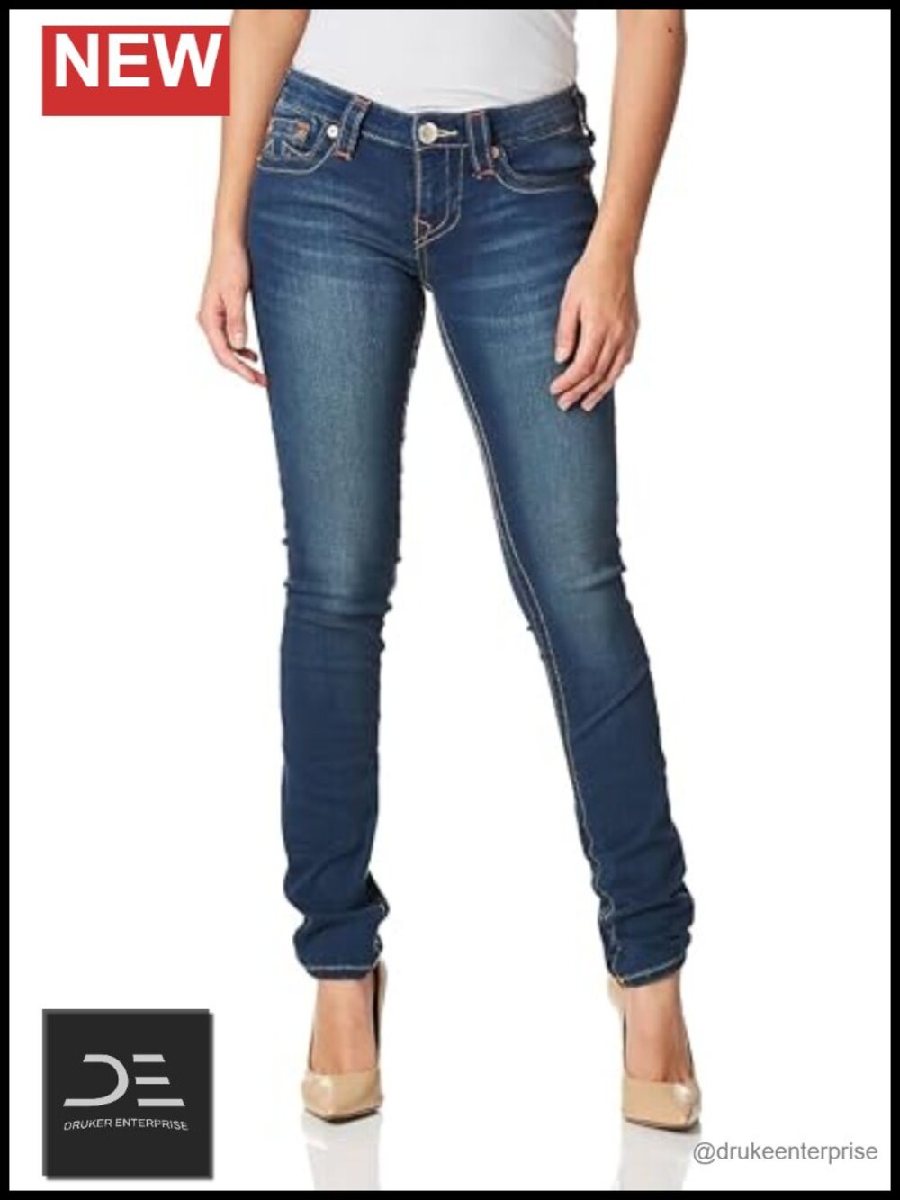 True Religion Stella Low Rise Skinny Jeans Women Stretch Denim 62% Cotton